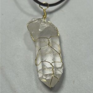 Natural Arkansas Mined Crystal Necklace- Handmade